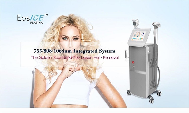 High Power 808nm Diode Laser Hair Removal Machine With Crystal Sapphire Cooling Tip