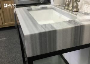 Quality Turkey Marmaray White Marble Vanity Tops , Marble Kitchen Countertops wholesale
