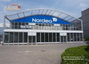 Quality Aluminum Arch Shape Outdoor Large Tents For Weddings Twin Deck With Solid Wall wholesale
