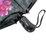 Beautiful Flower Printing Self Opening And Closing Umbrellas Black Firberglass