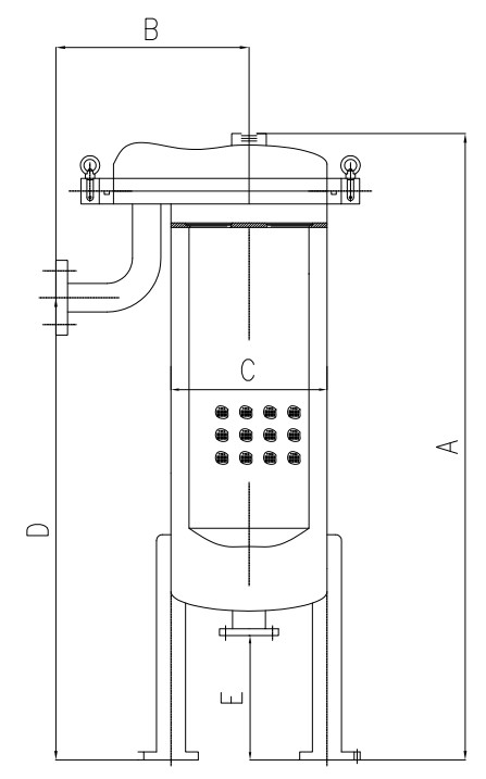 316L PTFE Gasket Multi Water Bag Filter Mirror Polished Housing
