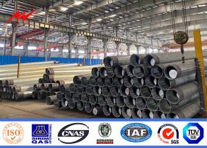 Quality Q235 Q345 Q460 69kv Galvanized Steel Pole , Power Transmission Line Pole wholesale