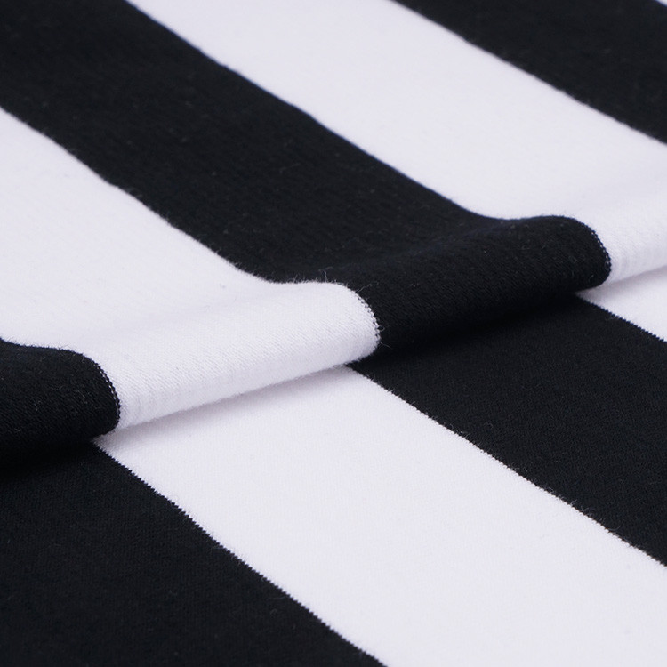 Durable And Washable Skin-Friendly And Healthy Striped Cotton Fabric For Tracksuit