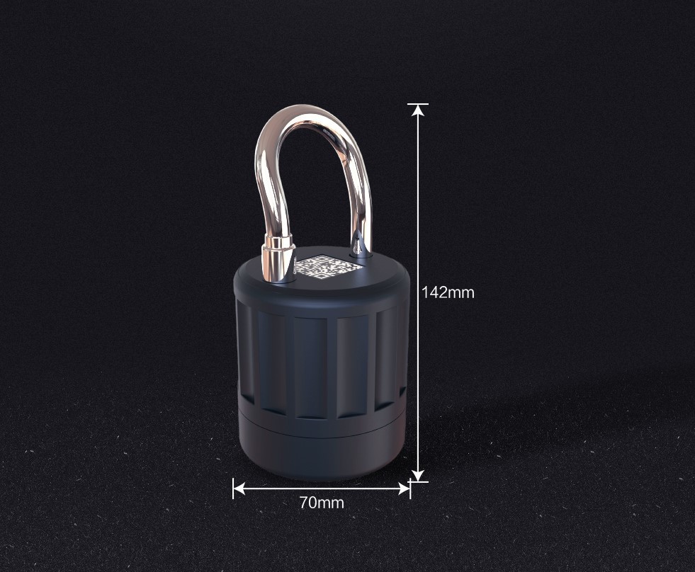 2G GSM LTE Gps Smart Iot Padlock APP Remote 142mm Height Flexible