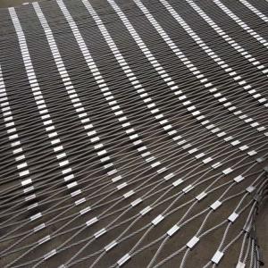 China SS316 Flexible Metal Wire Rope Mesh Architectural 100mm Hole on sale