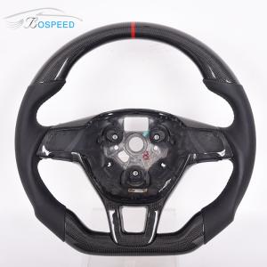 Quality Leather Volkswagen Carbon Fiber Steering Wheel Flat Bottom Gloss wholesale