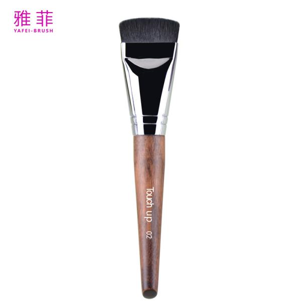 TOUCH UP 02 Foundation Brush Synthetic Hair Copper Professional Flat Facial