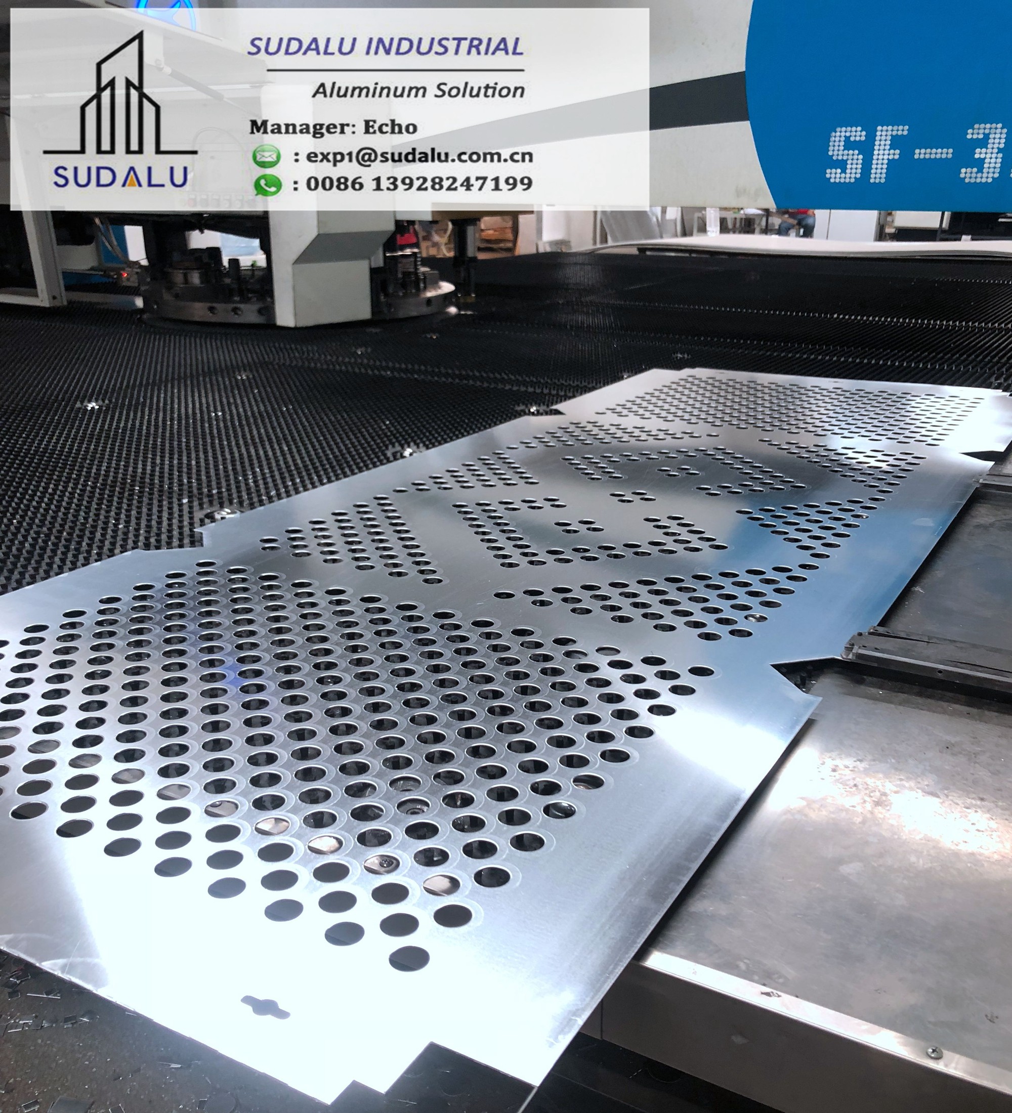 SUDALU 30mm, 50mm diameter Aluminum Perforated Panel for Wall Cladding