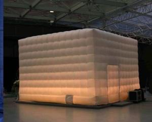 Quality Advertising Inflatable Buildings , Emergency Shelter With Lighting Inflatable wholesale