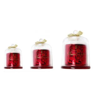 Quality Fashion Scented Jar Candle Soy Wax Carved Glass Domed Candle Jar For Home / Wedding wholesale