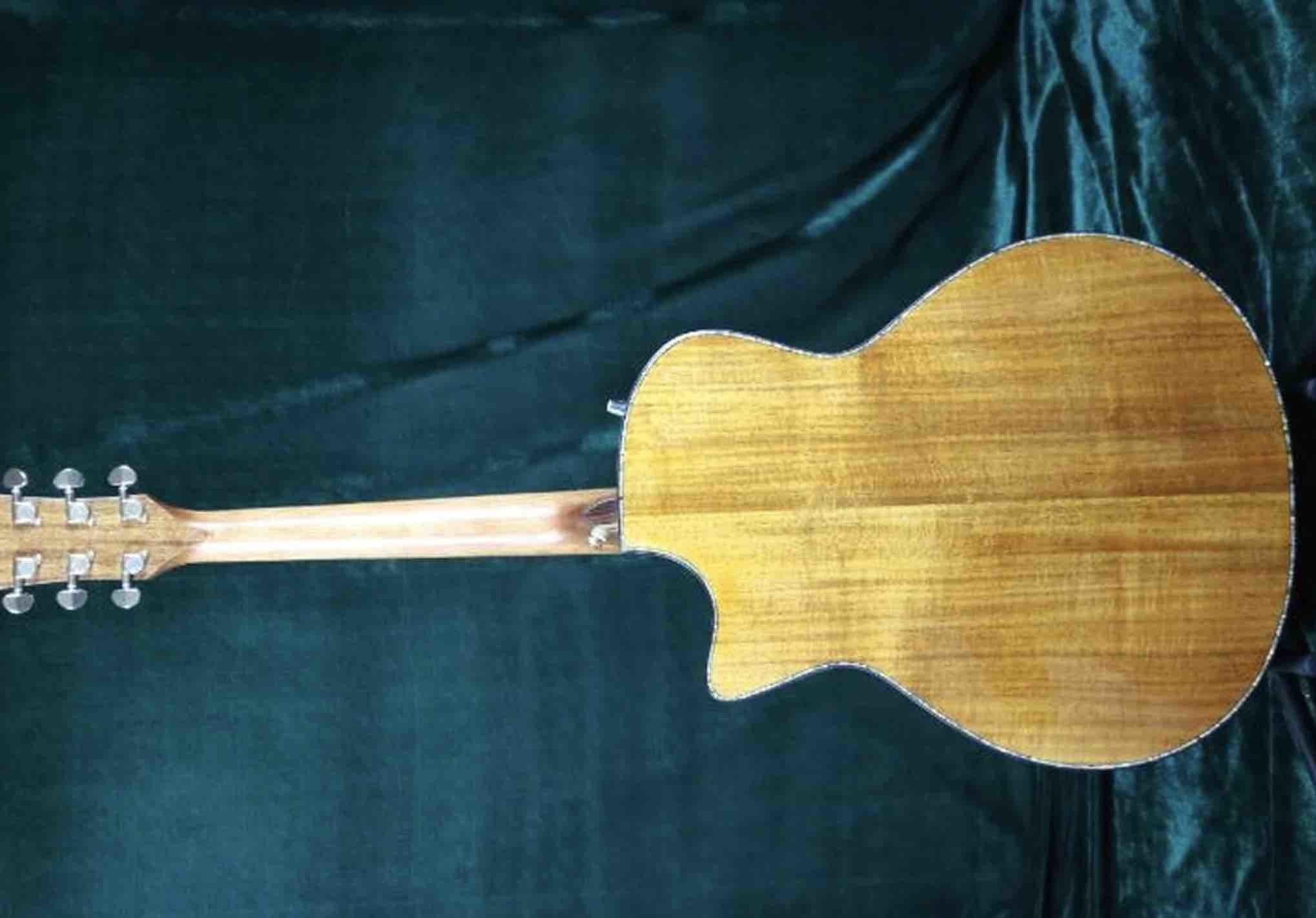 Grand Luxury Acoustic Guitar Full Solid AAA Koa Top & Back Side Real Abalone Inlay Ebony Fingerboard One Piece Wood Neck