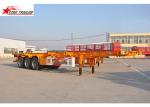40ft Skeletal Container Trailer Straight Beam Tri Axle Mechanical Suspension