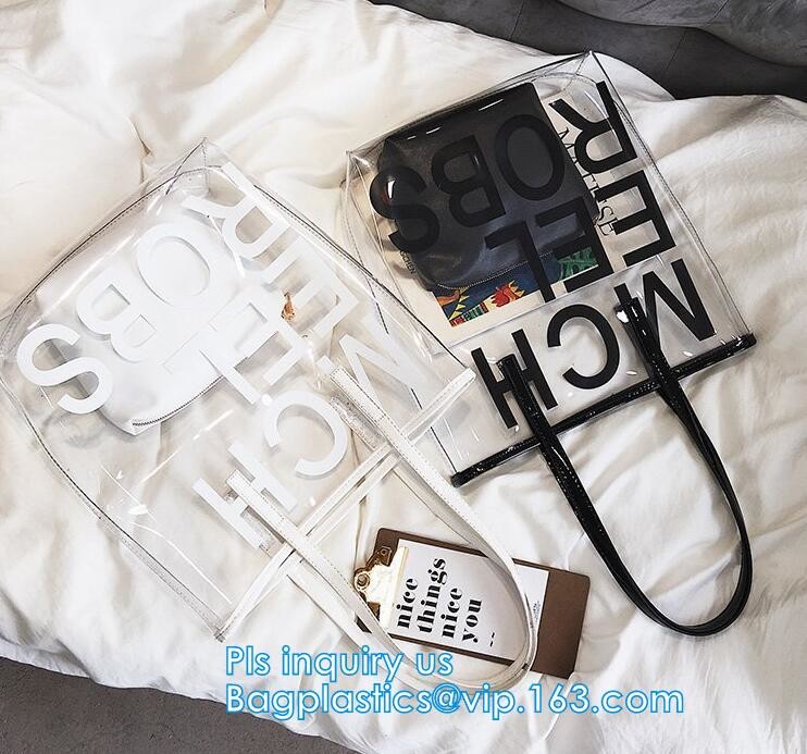 plastic makeup pouch PVC portable cosmetic bag, pvc tube handle bags,pvc clear plastic handle bags,pvc pipe handle bag