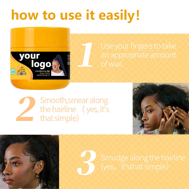 Customization Accepted 4oz Shine Jam Hair Gel for Strong Hold and Styling Braided Hair