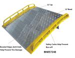 Extra 72 Inch Wide Aluminum Dock Plate With Full Length Orange Painted Steel