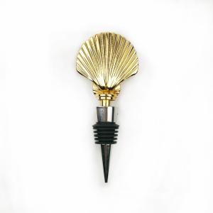 Quality Luxurious Gold Sea Shell Bottle Stopper For Wine Preservation wholesale