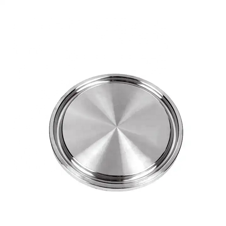 Customized Blind Plate 316 Stainless Steel Sanitary Chuck Clamp Plug Pipe Plug
