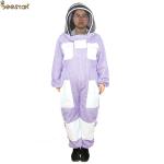 Three Layer Ventilated Beekeeping Outfits in Fashionable Purple Color for Extra