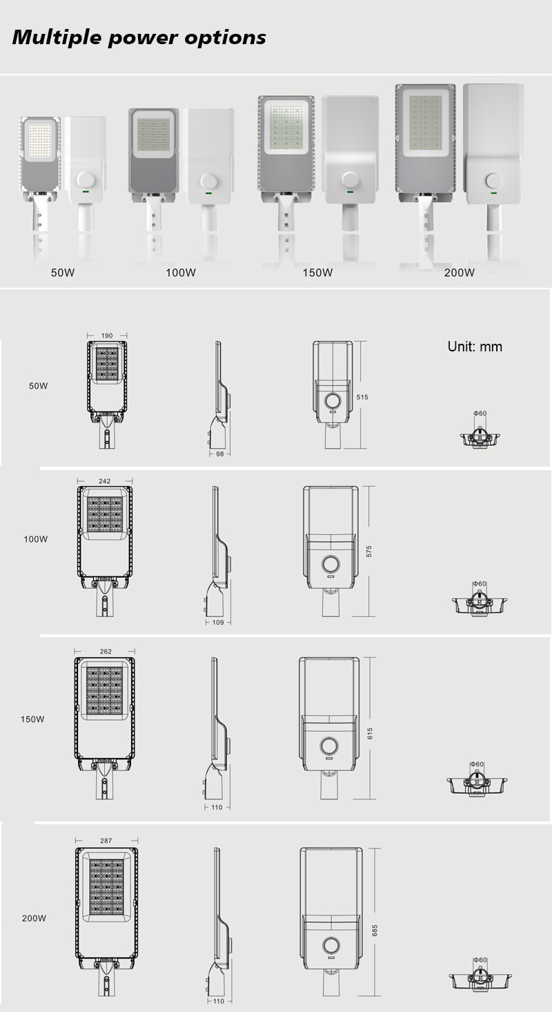 Aluminum Smd Garden Highway LED Street Light Price List 30000 Lumens