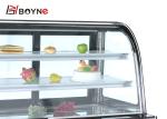 Commercial Curved Glass Cake Display Fridge / Refrigerated Bakery Display Case