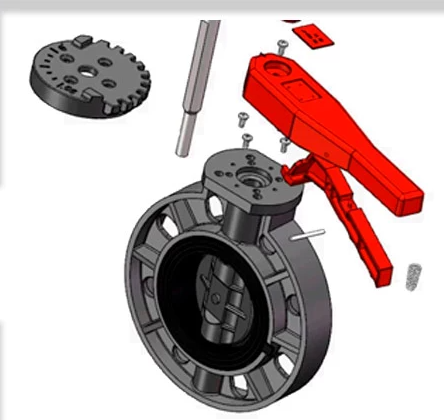 IECEE A182 F316 Irrigation PVC Flanged Butterfly Valve / Butterfly Flange Valve