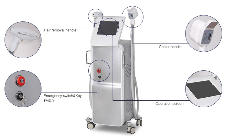 Newest System Professional Diode Laser Hair Removal Machine Stationary Style