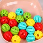Rubber TPR 5cm Interactive Dog Ball Toys Indestructible Dog Ball Blue Orange
