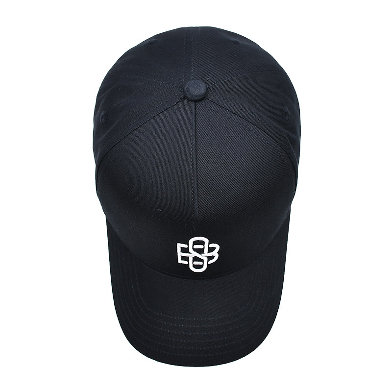 Custom 5 Panel Baseball Cap Cotton Twill Sports Black Dad Hat 3D Embroidery Logo