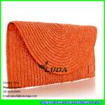 2016 fashion natural wheat straw clutch bag handmade straw handbags