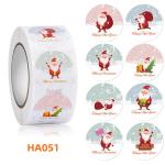 CMYK/Pantone Color Christmas Gift Stickers Decorative Self Adhesive Labels For