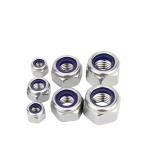 SS304 SS316 Stainless Steel Hex Nylon Lock Nut Brass Material M3 M4 M5 M6 M8 M10