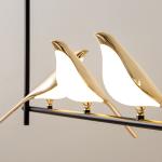 Foyer Restaurant LED Chandelier Gold Magpie Bird Home Decoration Lighting Nomi