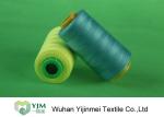 Dyed Color / Bleached White Spun Polyester Thread For Sewing Garment