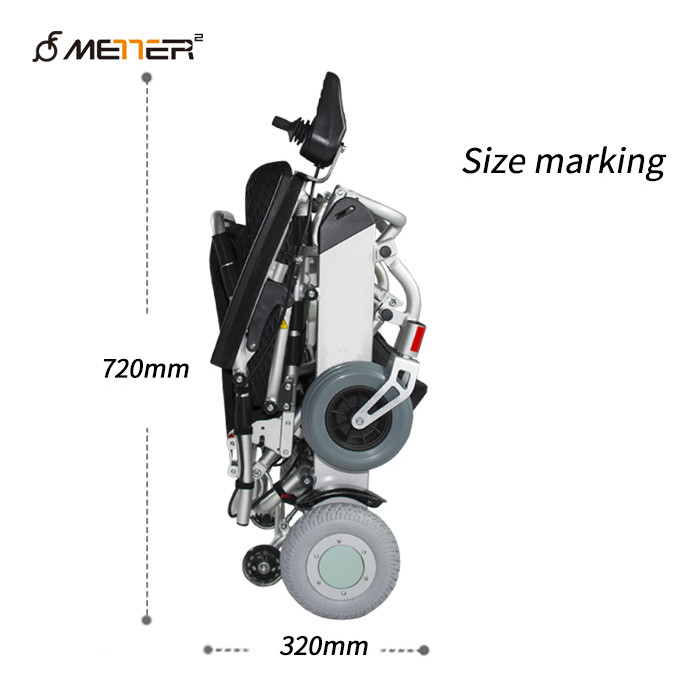 4 Hours 220.46lb Portable Foldable Electric Wheelchair