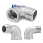 Stainless Steel 304 316 90 Degree Threaded Elbow Pipe Fittings for Plumbing