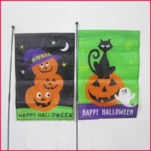Quality Halloween Garden Flag pumpkin and cat wholesale