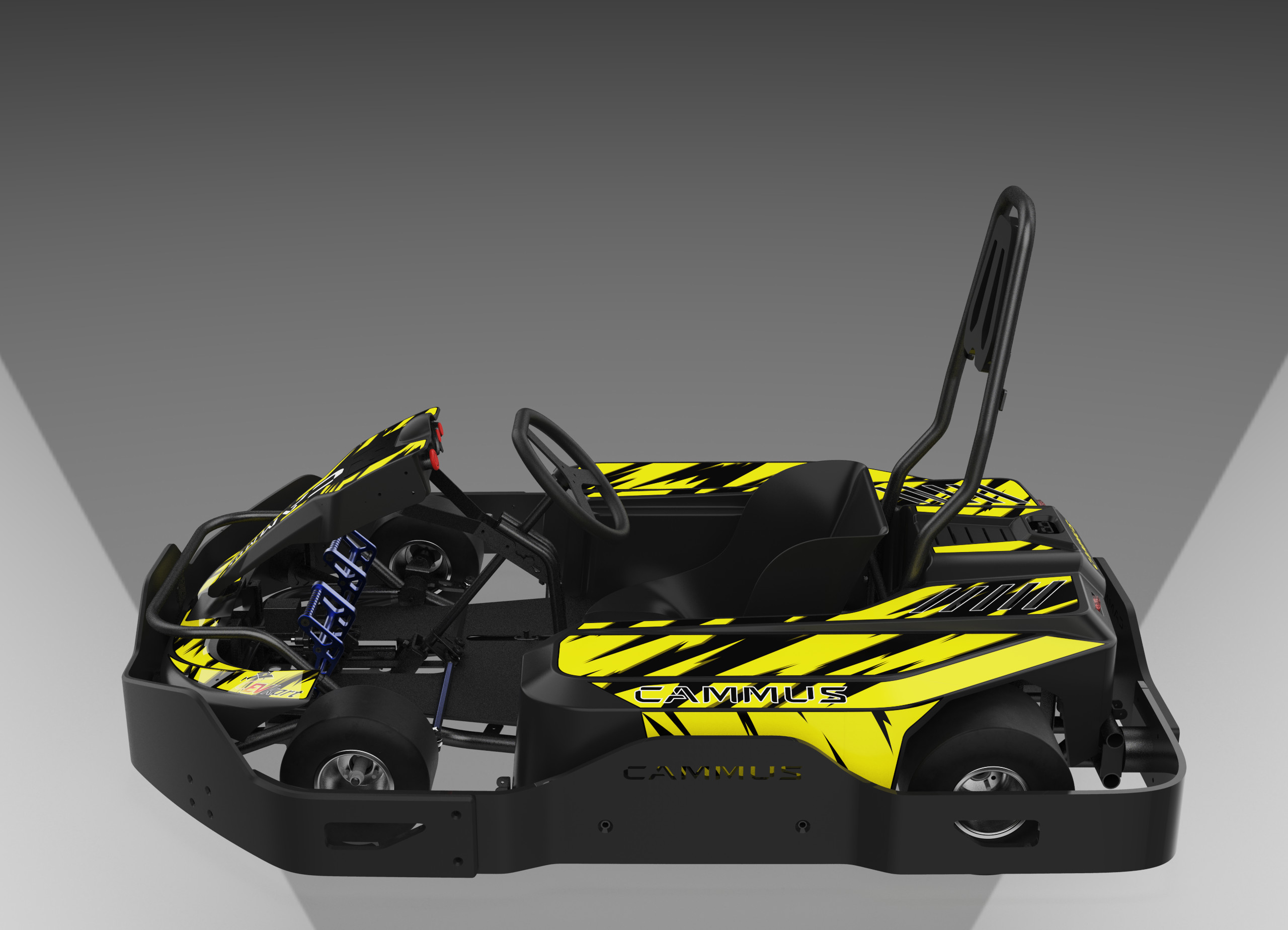 Kids Electric Go Kart with 4 Wheels , Single Hydraulic Disc Brake Pedal Go Kart