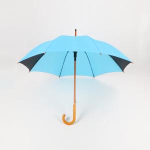 Quality Promotional Events Cool Golf Umbrella , Wooden Stick Umbrella With Logo Printing wholesale