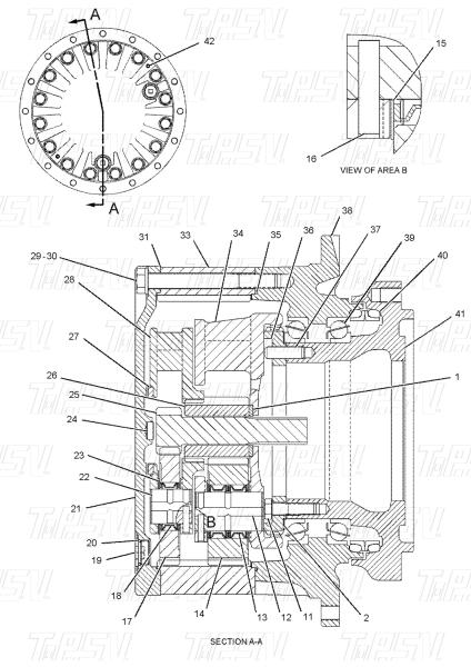 Black Hydraulic 191-3234 E320B Excavator Travel Drive Catalog Motor For Heavy