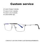 Unisex Custom Spectacle Eye Glasses Frames Eyewear Metal Optical