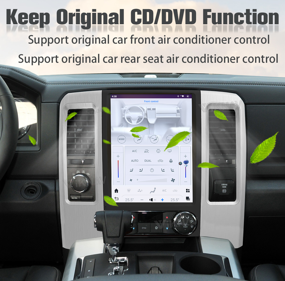 12.1 inch Android Auto Car radio For 2008-2011 Dodge Ram GPS Multimedia player Touch Screen Support Wireless Carplay