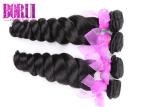 Virgin Loose Wave Malaysian Human Hair Bundles Customized Size Any Colors