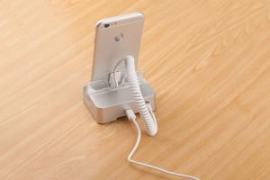 Quality COMER mobile phone alarm anti-theft cable locking stand for mobile phone stores wholesale