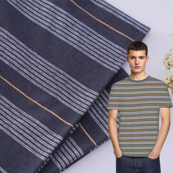 Breathable Pure Cotton And Linen Sweat Absorbent Striped Material Fabric For T -