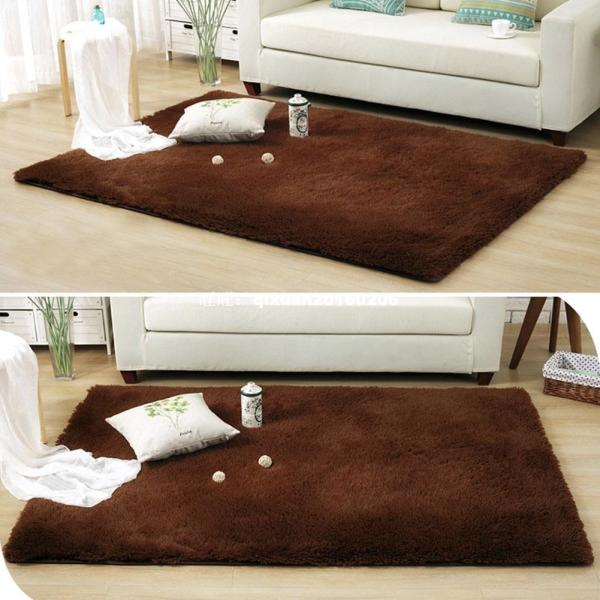 soft solid fluffy shaggy area rug dining carpet floor mat Polyester shaggy