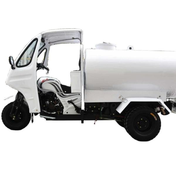 300CC Semi Cabin Water Tank Tricycles Tuk Tuk 3 Wheel Motorcycle Curb Weight