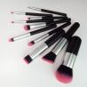 Buy cheap 10pcs Mini Makeup Brush Set Travel Black Wooden Handle For Flawless Look from wholesalers