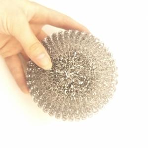 Quality Galvanized Steel Wire Pot Scourers , Stainless Steel Cleaning Pads With Strong Cleaning Capacity wholesale