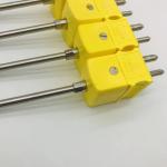 Hollow Dual K Type Thermocouple Cable PT100 Female Connector Ceramic Duplex Plug