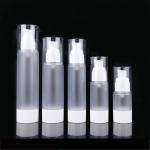 Clear airless pump bottle with lotion pump for skincare